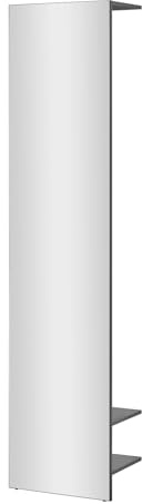 Furn.Design Garderobe in grau matt Kompaktgarderobe mit Spiegel Flur Eingangsbereich 50 x 200 cm, Center