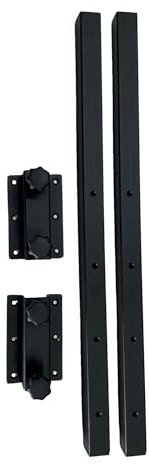 Homemetall Tischplattenverlängerung aus Metall Schwarz 60cm DIY Esstisch-Erweiterung für Tischplatte Holz Esstischverlängerung Tisch Verlängerung Holztisch XXL Esstisch Couchtisch