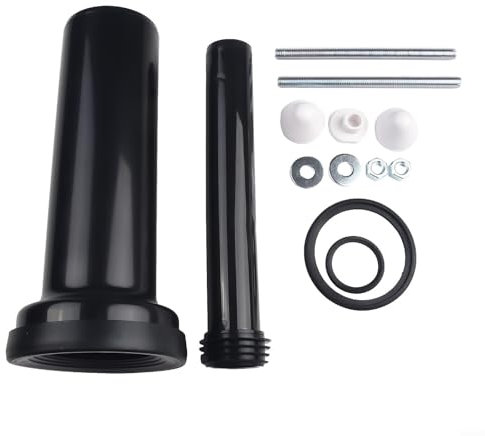 LVYXON Tubo di collegamento per cassetta WC da 300 mm, con attacco per vaschetta da 90 mm, prolunga per tubo di scarico da 45 mm, accessorio per bagno, per telai Duofix H112 H98 H82