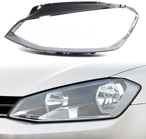 VVBUG Auto Frontscheinwerfer Objektivabdeckung für Volkswagen Golf 7 2014-2017, Lampenschirmlinse Scheinwerfer Abdeckung Lampenschale,A/Left