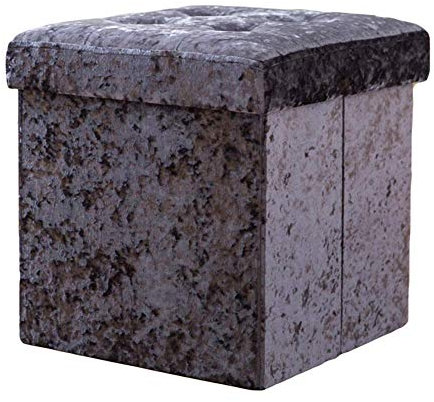 Poggiapiedi Panca Contenitore Cassa Pieghevole Velluto Schiacciato per Giocattoli E Scarpe EE Sedile Poggiapiedi-e 76x38x38cm