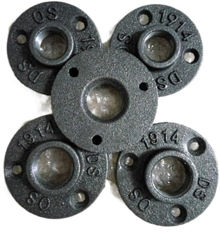 MAYANGYANG Flange Flangia in ghisa da 4 Pezzi Fusione Flange antiche Base Staffa Tubo Tubo Loft Flange in ghisa Stile Industriale Flangia Filettata(DN20)