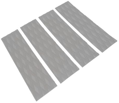 KIMISS Surfboard Traction Pad Set - Nicht -Rutsch Frontgriff für Skimboards, Kajaks und Surfbretter Langlebige Eva Konstruktion (Grey)