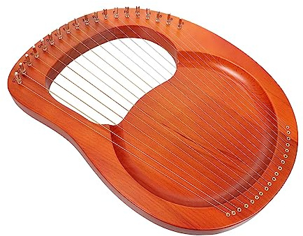 Milisten 19-saitige Holzharfe Tragbares Musikinstrument mit Kunststoffkörper und 19 Metallsaiten für Kinder und Entspannende Harfenmusik
