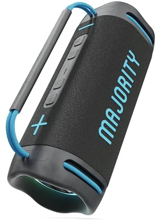MAJORITY Move 4 Portable Bluetooth Speaker Wireless | Dynamic LED Effects | 30H Long Battery Life, 70W Sound, Speaker Bluetooth 6.0 | IP67 Waterproof & Dust-Resistant | USB-C Charging & TWS Pairing