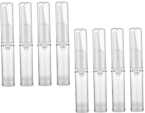 COLLBATH 8 Pièces Flacons Pompe Airless pour Sérum et Lotion et Rechargeables Bouteilles de Voyage Pratiques