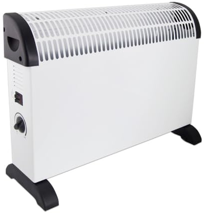 Stufetta elettrica da bagno Termoconvertitore 2000W – Basso consumo, 3 livelli di potenza, riscaldatore compatto portatile con protezione surriscaldamento e regolazione temperatura
