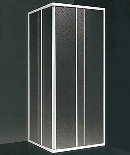 Box doccia angolare scorrevole, apertura centrale, misura cm.80x80 (riducibile da cm.68 a cm.80)