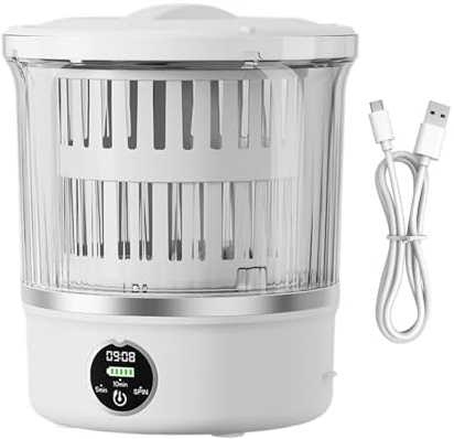 Fruusv Machine à laver portable – Sèche-linge à faible bruit intégré | Machine à laver portable compacte pour maison, dortoir, camping-car, hôtel, voyage, camping, petits vêtements, sous-vêtements