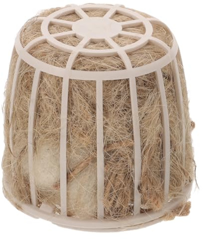 VICASKY Cuenco de Nido de Pájaro de Plástico y Yute para Jaula de Aves Instalación Fácil y Estimulación Mental para Periquitos y Palomas