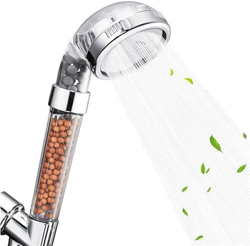 Cabezal de ducha iónico de mano con 3 modos, con filtro de alta presión, extraíble para ahorrar agua, suaviza el agua dura (3 modos)