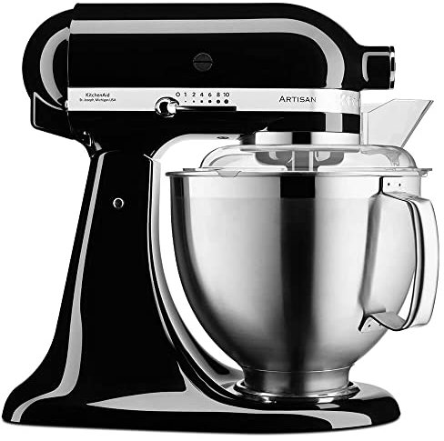Kitchenaid 5KSM185PSEOB - Robot da cucina Artisan, 4,8 l, onice, nero