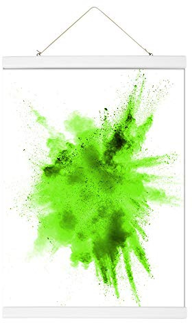 Close Up Magnetische Posterleisten - Kunststoff weiß (30,5 cm) Poster-Aufhänger, Posterschienen, Plakatleisten (12 inch)