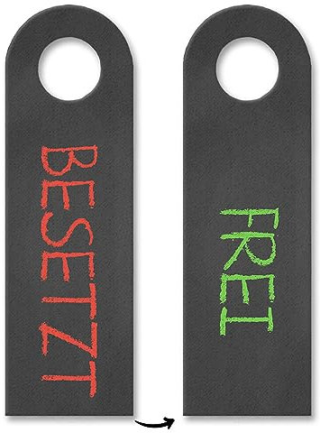 trendaffe - Besetzt oder Frei Türhänger mit Tafel Muster WC Klo Toilette Türe Badezimmer Bad