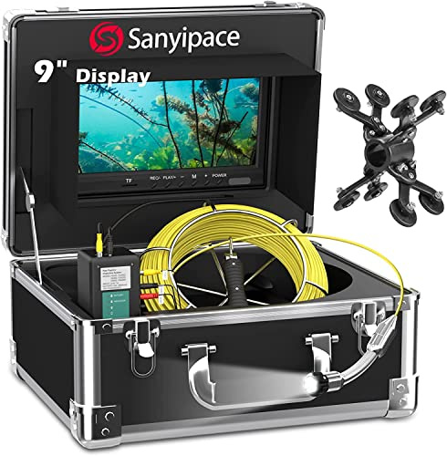 Drenare Telecamera di Ispezione 50M Dotate 9 Schermo e DVR Telecamera Endoscopio Industriale per Fognatura Industrial Drenare VideoispezionI Impermeabile IP68 Professionale Ispezioni Dispositivo