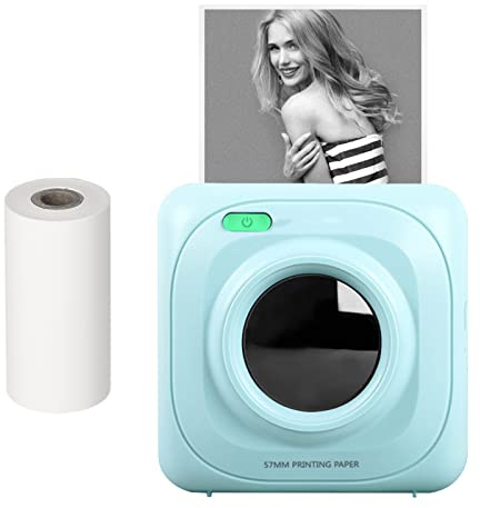 Bisofice PAPERANG P1 Mini Fotodrucker Taschendrucker BT Wireless Thermodrucker Tragbarer Drucker 200 dpi für Foto Bild Empfangsnotiz Hinweis Etikettenaufkleber Kompatibel mit Android iOS Windows