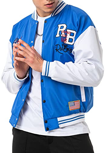 Redbridge Veste pour homme Veste universitaire 2-Ton RB, Bleu saxe., XL