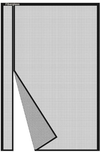 Risareyi Magnet Fliegengitter Tür 145x210cm, Seitliche Öffnung Fliegengitter Balkontür Ohne Bohren Insektenschutz Fliegenvorhang aus Fiberglas Netz Schwarz, mit Klebeband, für Terrassentür Kellertür