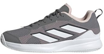 adidas Avaflash Clay Tennis Shoes, Zapatillas de Tenis Mujer, Grey Four/Cloud White/Sandy Pink, 38 EU