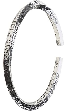 Hyclam Mobius Bracelet Viking-Runes Bracelet Amulette pour homme Bracelet manchette Mobius Bracelet manchette en alliage pour fans de Viking Bijoux Cadeau Réglable Métal