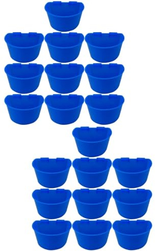 Housoutil 20 Piezas Taza De Arena De Paloma Comederos para Dispensador De Comida para Conejos Comedero para Conejitos Bebedero para Aves De Corral Alimento Paloma Mensajera Balde