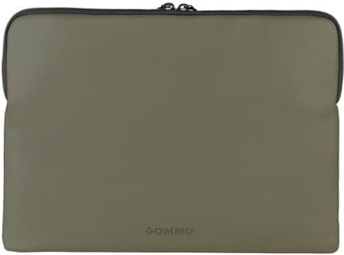 TUCANO – GOMMO – Manicotto per laptop 14 e MacBook 14, in materiale gommato – verde militare