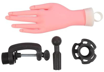 Healeved 1ensemble Set De Pratique De Manucure Avec Main Artificielle Flexible Et Support Modèle De Pratique Pour Nail Art Et Faux