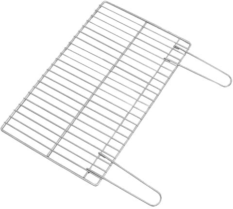 Paluplus Griglia per Barbecue Cromata con 2 Manici Richiudibili, Misura 68x40 cm, Graticola per Alimenti per Cottura Uniforme, per BBQ, Carne, Pesce e Verdure -8409