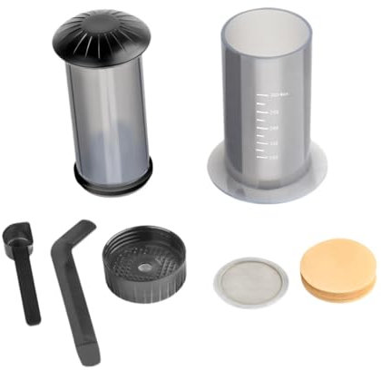 FLCPJGV Cafetera de Camping, cafetera portátil de Mano con Filtro de Prensa, Juego de cafetera de vertido