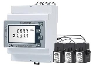 JXZDH Compteur d'énergie SDM630MCT 40mA Compteur électrique triphasé for Solaire PV CT connecté, Non Mid(Meter and 3ta16-120a)