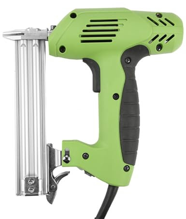 Brad Nailer, Pistola de Clavos Eléctrica de 1800 W, Capacidad de 100 Clavos, Longitud de Clavo de 30 Mm, Grapadora Eléctrica Ergonómica para Tapicería, Madera, Carpintería y