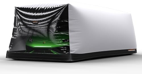 Bubble Car Capsule Outdoor Autoabdeckung – Aufblasbare Fertiggarage mit Wetterschutz & UV-Schutz| 4,8m x 2,1m x 1,6m (Größe M) | Für Autos & Motorräder geeignet