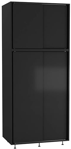 URBNLIVING 180cm 4 Sliding Doors Wardrobe Bedroom Storage Unit with Hanging Rail, Modern Engineered Wood Closet Cupboard, Freestanding Clothes Organizer, Customizable Two-Tone Design, Ample Space