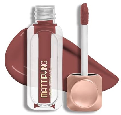 Mattifying Non Transfer Liquid Lipstick – 02 Rouge | 3g | Long Lasting Waterproof Matte Lipstick | Transfer-Proof & Smudge-Proof | Enriched with Vitamin E & Almond Oil | 18-Hour Stay