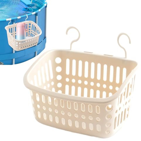 Cesta De Almacenamiento para Piscina | Cesta de Almacenamiento y Organización para Piscina - Contenedor Resistentes A Los Rayos UV Porta Vasos Y Juguetes para Accesorios