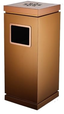 HYKJCSS Exterior Contenedor De Basura Pie For Uso Comercial, Cenicero For Puros Y Fumadores Contenedor Basura(Gold)
