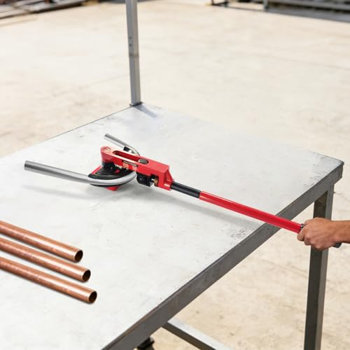 Curvatubi manuali 0-180°, piegatubi per tubi multistrato, curvatura manuale, diametro 10-25 mm, piegatrice a 7 forme e 7 rulli per tubi in rame da 0,8-2 mm e tubi in alluminio