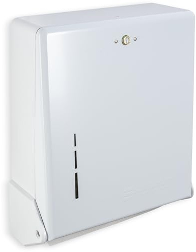San Jamar T1905WH True Fold Handtuchspender, 500 Multifold / 300 C-Falz Handtuchkapazität, weiß