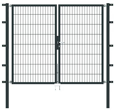 Alberts 648459 Doppeltor Flexo mit Zubehör | verschiedene Breiten und Höhen | anthrazit | Breite 200 cm | Höhe 160 cm
