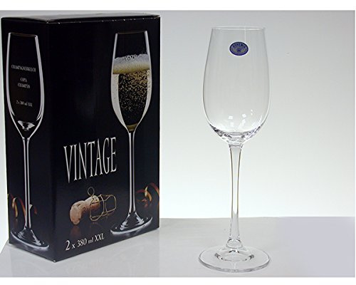 Bohemia Crystal Vintage Set Champagne-Kelche, Glas, Transparent, 38 cl, 2 Stück