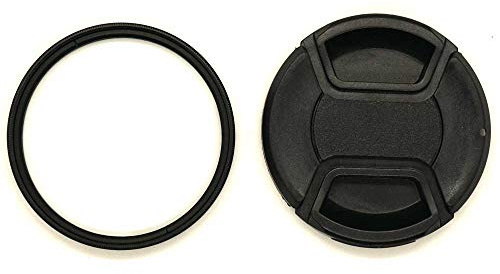 55mm Filtre UV numérique Multicouche en Verre et Bouchon d'objectif 55mm pour Nikon AF-P 18-55mm, pour Sony DSC-HX400 HX300 A7M2 w/FE 28-70mm