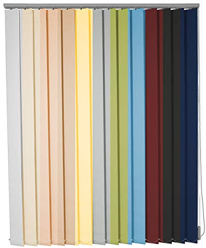 Lamellenvorhang Schiebevorhang nach Maß viele Größen & Farben Blickdicht lichtdurchlässig Fenster Vorhang Vertikaljalousie Schiebegardine (Breite 240,1-250 cm x Höhe 240,1-250 cm, Anthrazit)