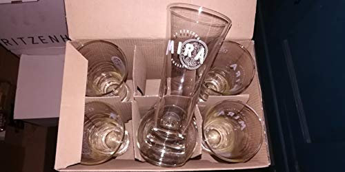 BLUE HAWAI Lot DE 6 Verres Biere 25 CL Mira Neuf