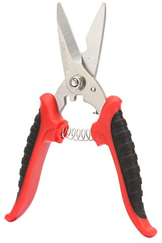 Heavy Duty Straight Cut Shears Metal Sheet Cutter 200mm Gardening Scissors NonSlip Handle for Hard Materials