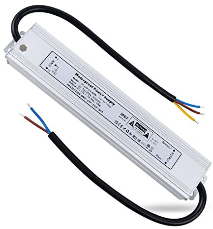 REYLAX LED Trafo 12V Wasserdicht 60W 5A LED Treiber Gleichstrom Netzteil IP67 Trafo 230V auf 12V Driver Konstantspannung Transformator Niedervolt Trafo Schaltnetzteil für Außen Led Streifen