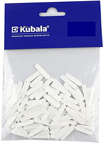 KUBala 1891 - Cuñas para azulejos (40 unidades, poliestireno), color blanco