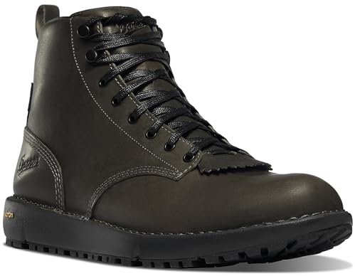Danner Logger 917 - Botas de senderismo impermeables de 6 pulgadas para hombre, cuero de grano completo con Gore-Tex transpirable, entresuela Vibram SPE y suela de tracción 917, carbón, 9.5 D