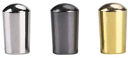3 Stück Gitarrenschlüssel Bits Kupfer 3 Wege Tipps Cap Gitarre Rocker Schlüssel Ende LP für EPI E-Gitarre (Silber + Schwarz + Gold-3.5mm)
