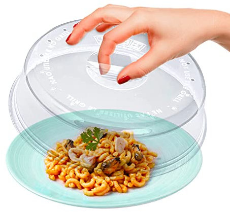 Coperchio Microonde a per Forno con Sfiato per Il Vapore, Utensile da Cucina Adatto per Alimenti, Coperchio per Microonde Qualità Superiore, In Plastica, di Piccole e Grandi Dimensioni, 0% Bpa