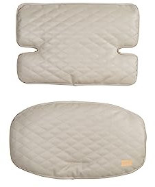 roba Sitzverkleinerer Sit Up Luxe - 2-teilige Hochstuhleinlage Greyish gesteppt - Sitzkissen Sit Up Treppenhochstühle - Hellgrau